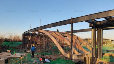 千樹承建河北園博園木結構建筑在建中，敬請期待成品！